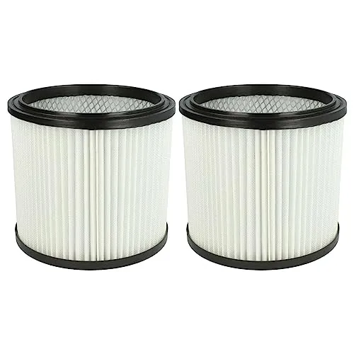 vhbw 2x Faltenfilter kompatibel mit Parkside PNTS 30/7(E/S), 30/8(E/S), 30/9(E/S), 35/5(E/S) Staubsauger - Patronenfilter, Weiß