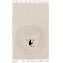 benuta Kinderteppich Momo - Ethno-Style, rechteckig, 120x180 cm - Hochwertiger Kinderteppich aus strapazierfähiger Kunstfaser, ideal für das Kinderzimmer. Pflegeleicht und mit fröhlichen Tiermotiven – für ein gemütliches Spielumfeld!