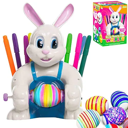 Klever Kits Osterei Dekorationsset - Spinner Maschinen mit 10 Farben - Geschenkartikel für kreative Bastler, ideal zum einfachen und bunten Gestalten von Ostereiern für das perfekte Osterfest.