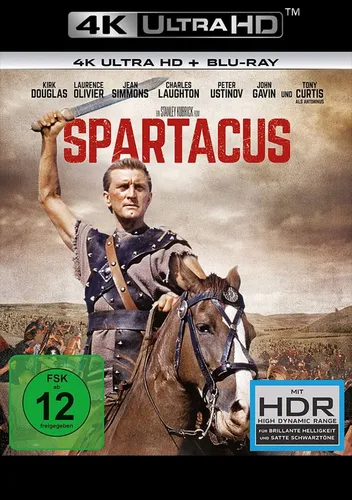 Spartacus - 4K Ultra HD - (Kirk Douglas) - Erleben Sie das epische Drama in atemberaubender 4K Ultra HD-Qualität. Ein Meisterwerk, das Action, Romantik und Geschichte vereint – perfekt für Filmfans!