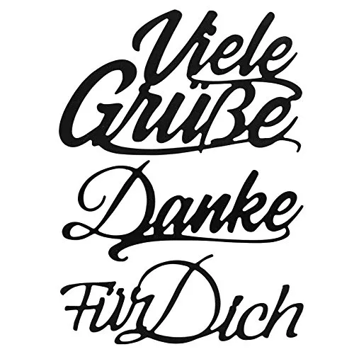 Angebot! 3 Stanzschablonen Wünsche & Gratulationen 4, Danke, K. Jittenmeier