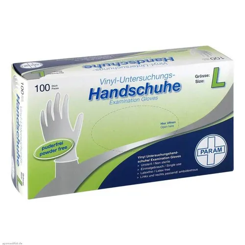 Handschuhe Einmal Vinyl puderfrei L Inhalt: 100 St