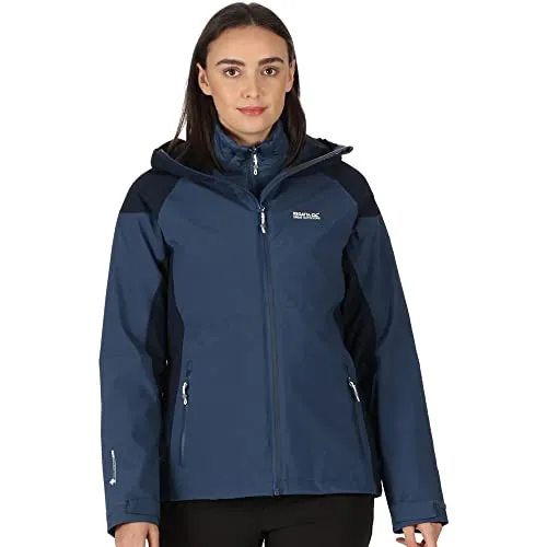 Regatta Wentwood VII 3 in 1 Doppeljacke Damen Wind und Wasserdicht, Farbe:Blau, Größe:50