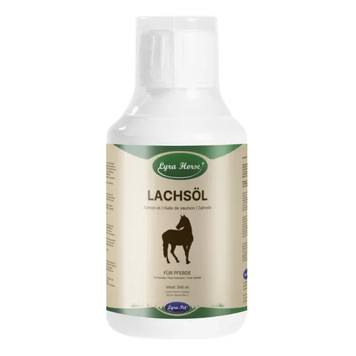 % Lachsöl für Pferde Nährstoffe essentielle Fettsäuren Lyra Horse® 500 ml 100