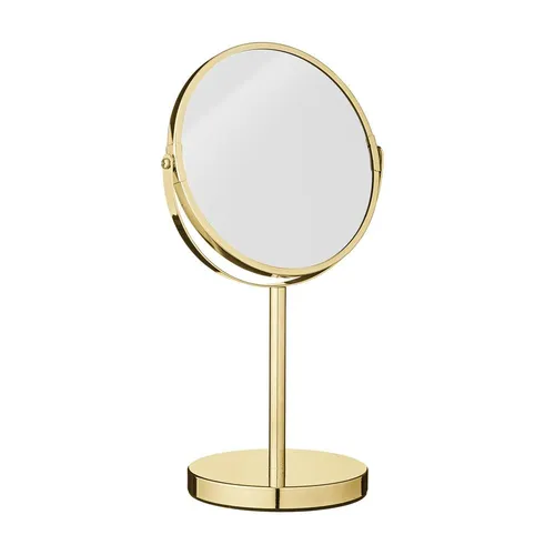 Bloomingville Kosmetikspiegel - Eleganter Kosmetikspiegel mit 2-facher Vergrößerung, ideal für das Badezimmer. Das goldfarbene Eisenfinish verleiht deinem Raum einen Hauch von Glamour.
