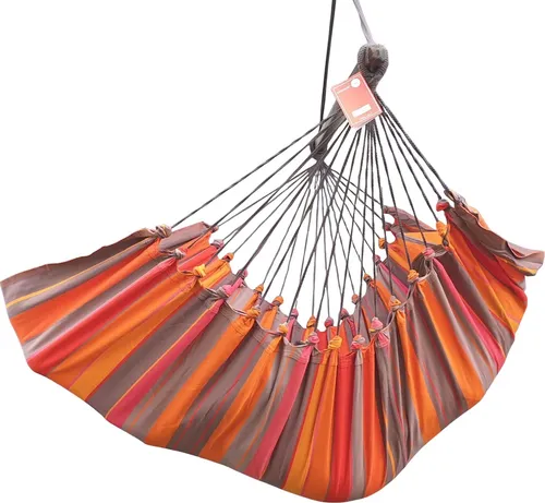 Gepolsterter Hängesessel XXXL mit 2 Kissen aus Baumwolle - Bequemer XXXL Hängesessel mit großzügiger Sitzfläche (210 x 127 cm) und stabiler Belastbarkeit bis 140 kg. Inklusive 2 Kissen für zusätzlichen Komfort. Hochwertige Handarbeit aus 100% Baumwolle.