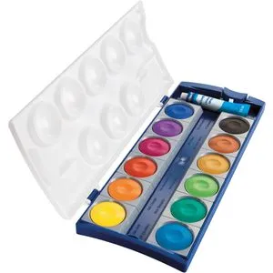 Pelikan K12 Deckfarbkasten - 12 Farben - Schreibutensilien, hochwertiger Deckfarbkasten mit 12 leuchtenden Farben für kreative Bastelprojekte und Malspaß.