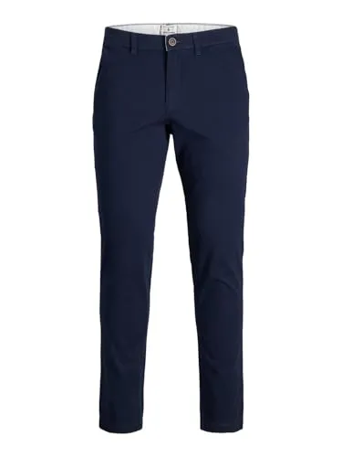 JACK & JONES Jjimarco Jjdave Akm Navy Blazer Hose - Wanderhose in Slim Fit mit tief sitzendem Bund und umschlagbaren Säumen, ideal für aktive Tage in der Natur.