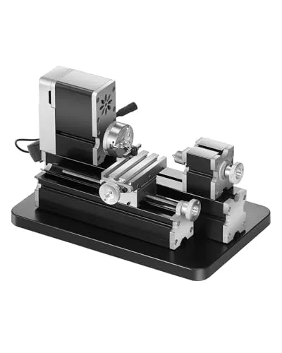 VEVOR Mini Metall Drehmaschine 36W - Metallbearbeitung: Kompakte Drehmaschine mit 20000 U/min und präziser Spindelgenauigkeit von 0,0004 Zoll, ideal für kreative Projekte und Hobbyanwender.