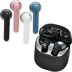 JBL Tune 220 TWS - Kabellose Bluetooth Kopfhörer in Schwarz - Erlebe kabellosen Musikgenuss mit den JBL Tune 220 TWS. Bis zu 3 Stunden Spielzeit und zusätzlich 17 Stunden mit dem Ladecase – für ein ununterbrochenes Hörerlebnis unterwegs.