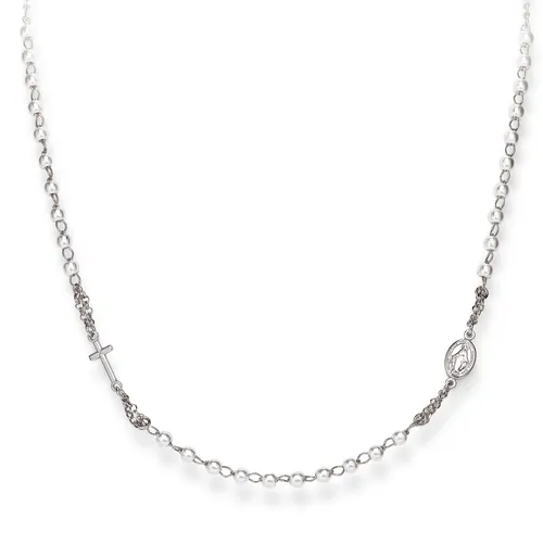 Halsband Amen CROBB3 Silber 925 mit Perlen - Elegantes Halsband aus 925er Silber mit schmuckvollen Perlen, ideal für besondere Anlässe oder als stilvolles Accessoire für den Alltag.