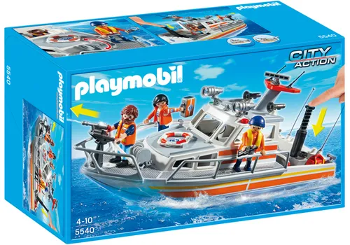 Playmobil 5540 Lösch-Rettungskreuzer - Rettungsboot für kreative Abenteuer, ideal für Kinder ab 3 Jahren, neu und originalverpackt, fördert das Rollenspiel und die Fantasie.