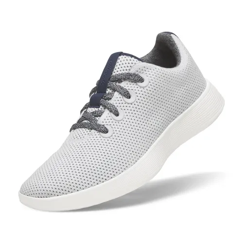 allbirds Sneaker Tree Runner NZ Herren, hellgrau/navy, Größe 43 (10) - Moderner Tree Runner NZ für Herren mit atmungsaktivem Obermaterial aus Eukalyptusfasern. Genieße den leichten Tragekomfort und die innovative Dämpfung für den perfekten Alltagseinsatz.