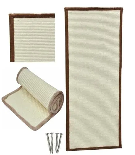 nanook Kratzbrett Sisal Wendekratzmatte - Extra große Kratzfläche für Katzen - Kratzpad für Katzen mit beidseitig nutzbarem Sisal und Plüsch, 110 x 45 cm groß - schützt Möbel und bietet optimale Kratzmöglichkeiten.