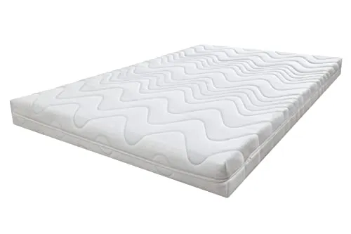 TiCAA Matratze Med 140x200 cm Komfort - Matratze für 140x200 cm Liegeflächen, ideal für Personen mit Rücken- und Bandscheibenleiden. Atmungsaktive Materialien sorgen für ein trockenes Schlafklima und sind schadstoffgeprüft, perfekt für Hausstauballergiker.