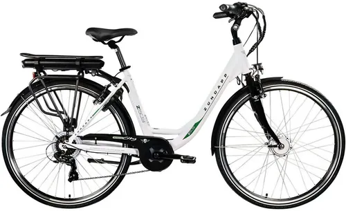 E-Bike ZÜNDAPP "Z503" - Komfortabel und leistungsstark für Damen und Herren - E-Bike für Alltag und Freizeit, mit kraftvollem Vorderradmotor und 468 Wh Akku für bis zu 135 km Reichweite. Ideal für Stadtfahrten und Landtouren, ausgestattet mit 7-Gang Schaltung und komfortablem Selle Royal Sattel.
