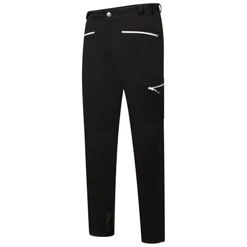 Dare 2b Softshellhose "Appended II" - Schwarz - Größe 52 - Körpernah geschnittene Softshellhose, die wasserabweisend, atmungsaktiv und schnelltrocknend ist. Ideal für Outdoor-Aktivitäten mit praktischen Reißverschlusstaschen.