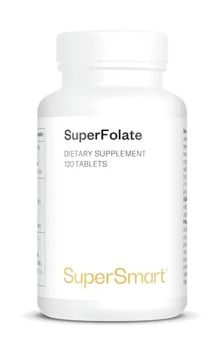 SuperFolate (Quatrefolic®) - Folsäure (Vitamin B9) - Hilft, Müdigkeit zu reduzieren und die psychische Funktion zu unterstützen - Supersmart