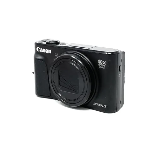 Canon PowerShot SX740 HS - 40x Zoom Kamera in Silber - Digitalkamera mit 20,3 MP Auflösung und 40x optischem Zoom, ideal für beeindruckende Fotos und Videos, perfekt für Reisen und Abenteuer.