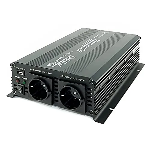 SOLARTRONICS Spannungswandler NM1500 - 1500W Wechselrichter 12V auf 230V - Wechselrichter für Fahrzeuge, mit 1500W Dauerleistung und 3000W Spitzenleistung, ideal für die Nutzung moderner Haushaltsgeräte und USB-Aufladung.