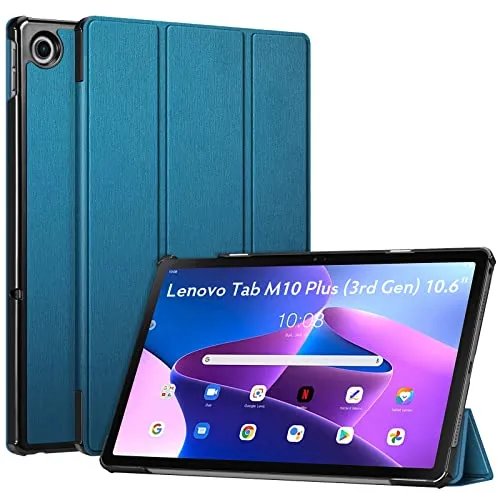 Fintie Hülle für 10.6 Zoll Lenovo Tab M10 Plus 3rd Gen Tablet 2022 (Nicht für 10.1 Zoll Lenovo Tab M10), Ultradünne Schutzhülle mit Auto Schlaf/Wach, Blaugrün