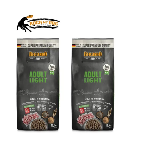 Belcando Adult Light Trockenfutter 12,5 kg - Diät-Sparpaket - Hundefutter für Erwachsene, mit hochwertigem Geflügel, ideal für übergewichtige Hunde und zur Gewichtskontrolle, hergestellt in Deutschland.