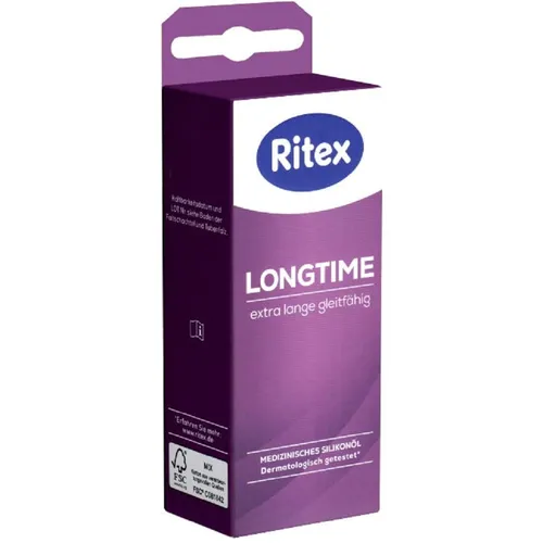 Ritex Gleit- und Massagegel Longtime, Tube mit 50ml Gleit- & Massagefluid, 1-tlg., ohne Zusatzstoffe für ausdauernde Liebesspiele