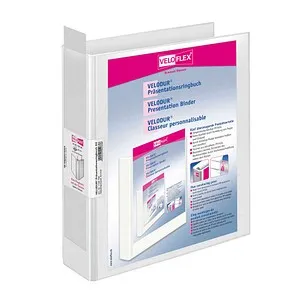 VELOFLEX VELODUR Präsentationsordner weiß Kunststoff 6,5 cm DIN A4