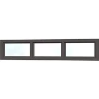 SKANHOLZ Oberlicht Fenster, schiefergrau, 147 x 30 cm - Feststehendes Oberlicht aus nordischer Fichte mit Echtverglasung, ideal für Carports. Maße: 147 cm x 30 cm, 5 Jahre Herstellergarantie.