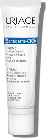 Uriage Bariéderm Cica-Cream mit Kupfer-Zink - Regenerative Körpercreme mit Kupfer und Zink, 40 ml, ideal zum Schutz der Haut vor Umwelteinflüssen und zur Linderung von Rötungen und Reizungen.