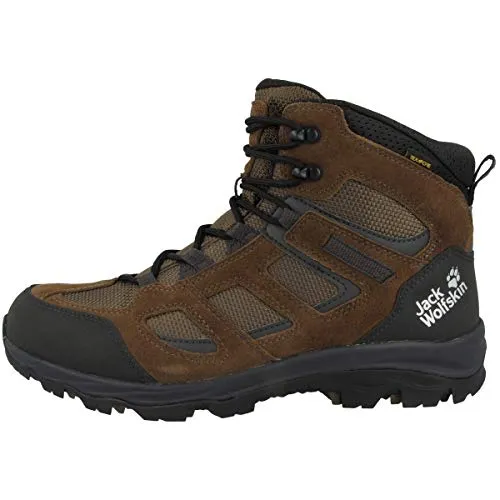 Jack Wolfskin Herren Vojo 3 Texapore Mid M - Wasserdichter Wanderschuh - Wanderschuh für Tagestouren, wasserdicht und atmungsaktiv mit gut dämpfender Sohle und griffigem Profil für optimalen Komfort und Halt.