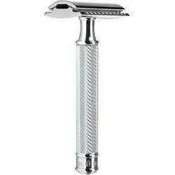 MÜHLE Rasierhobel R89 - Geschlossener Kamm aus Metall - Nassrasierer von MÜHLE mit verchromtem Metallgriff, für eine präzise und gründliche Rasur. Ideal für stilbewusste Männer, die Wert auf Qualität und Langlebigkeit legen.