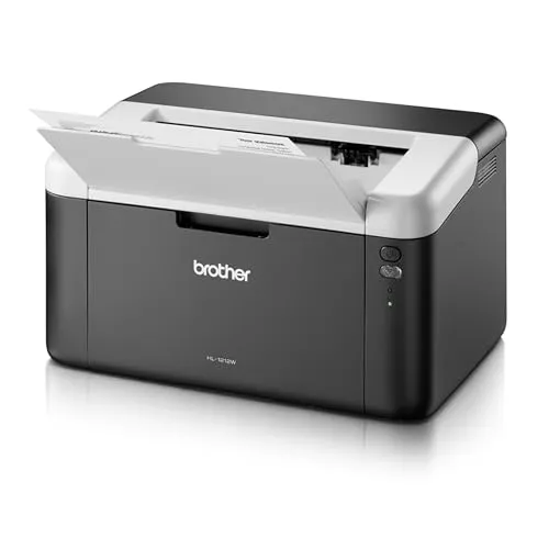 Brother HL-1212W Laserdrucker grau - Kompakter Schwarz-Weiß-Drucker mit WLAN, mobile Print-Funktion für effiziente Büroarbeit