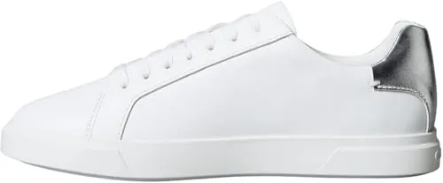 Calvin Klein Damen Low PRO Cups Laceup LTH MET HW0HW02846 Low-Top - Stylische Low-Top-Sneaker von Calvin Klein in Weiß und Silber, ideal für den Alltag. Hoher Tragekomfort und modernes Design für einen lässigen Look in Größe 38 EU.