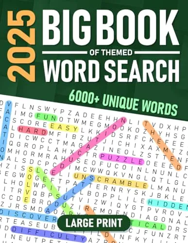 Big Book of Themed Word Search: Relaxing Large Print Activity Book for Teens and Adults 2025