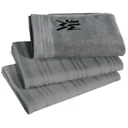 WMF Geschirrtuch ProfiSelect 60.6030.9991, 3-teiliges Küchenhandtuchset aus 100% Baumwolle - Hochwertiges Geschirrtuch-Set in Grau, ideal zum Trocknen und Polieren. Sehr saugfähig und waschbar bis 60°C, perfekt für die Küche.