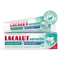 Lacalut sensitiv Zahnpasta Remineralisierung & sanftes Weiß 75 ml - Arzneimittel zur remineralisierenden Zahnpflege, schützt empfindliche Zähne und sorgt für ein sanftes Weiß.