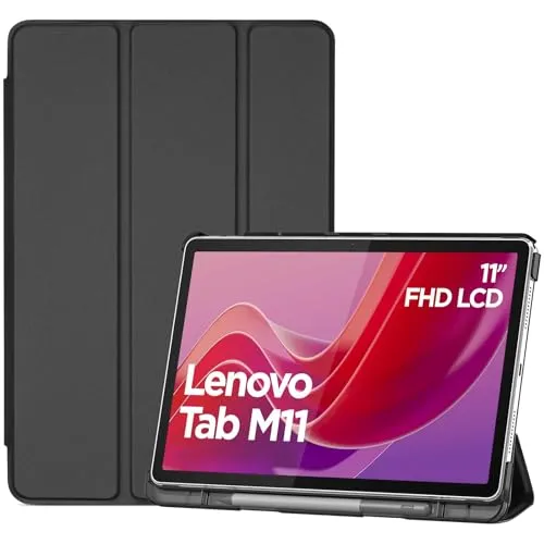 ProCase Hülle für 11" Lenovo Tab M11 2024 mit Stifthalter - Ultra-Dünn & Leicht - Schutz für Ihr 11" Lenovo Tab M11 2024 mit praktischem Stifthalter. Leicht und stoßfest, ideal für den Alltag. Auto Sleep/Wake-Funktion und verschiedene Aufstellwinkel für besten Komfort.