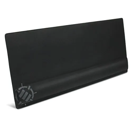 Enhance Extra Großes Gaming Mousepad mit Handauflage (80,01 x 35 x 2.54 Zentimeter) - Tastatur Handballenauflage Anti-Fray Stitching & Premium Soft-Tracking-Mouse Pad Oberfläche, Schwarz