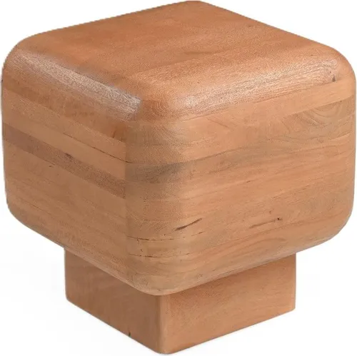 edde Couchtisch Mangoholz Massiv Natur - Block-Design 45x45 cm - Kompakter Couchtisch aus massivem Mangoholz in natürlicher Optik. Ideal für moderne und rustikale Wohnstile, bietet eine harmonische Haptik durch abgerundete Ecken.