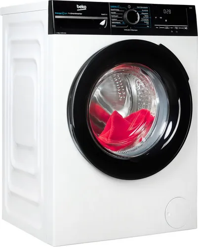 BEKO Waschmaschine BM3WFU4941W, 9 kg, 1400 U/min - Frontlader Waschmaschine mit EnergySpin Technologie - spart bis zu 35 % Energie und bietet eine Dampffunktion für weniger Bakterien und weniger Bügelaufwand.
