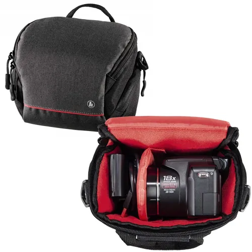 Hama Kameratasche Kamera-Tasche Sambia 100 Foto-Tasche Universal (Set), Case Schultergurt Tragegriff Zubehör-Fächer Systemkamera Digitalkamera