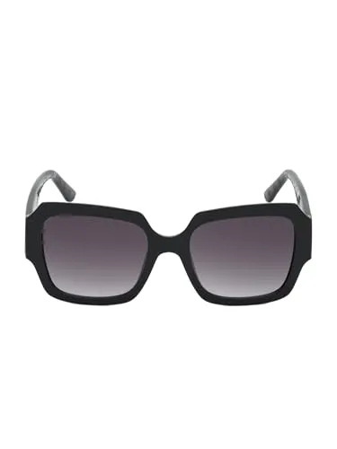 Guess Sonnenbrillen GU7681 01B Schwarz Rauch Damen - Sonnenbrille für Damen, rechteckiges Design aus hochwertigem Acetat mit UV400-Schutz für optimalen Schutz vor Sonnenstrahlen.