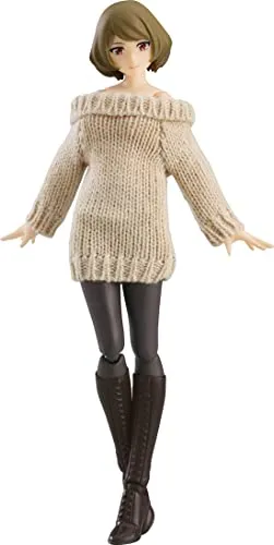 Max Factory Unisex – Erwachsene Good Smile Company Figma Styles: Chiaki with Off-The-Shoulder Sweater Dress Action Figure schulterfreiem Pulloverkleid, Actionfigur, Mehrfarbig, One Size