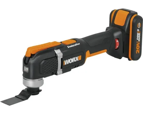 WORX WX696 20V Akku-Multifunktionswerkzeug – Vielseitiges elektrisches Werkzeug für Schneiden, Sägen und Schleifen - Entdecken Sie das leistungsstarke Multifunktionswerkzeug für zahlreiche Anwendungen. Mit variablem Drehzahlbereich und ergonomischem Design für optimale Kontrolle und Komfort. Inkl. 20V Akku und Ladegerät.