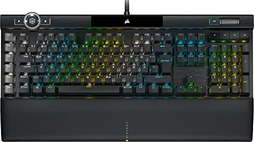 CORSAIR K100 RGB - Optisch-mechanische Gaming-Tastatur mit OPX Linear-Schaltern, 4000Hz Hyper-Polling und 6 programmierbaren Makrotasten für maximale Reaktionsgeschwindigkeit
