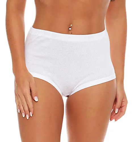 Cocain 24 Stück Taillenslips weiß 100% Baumwolle Grösse 52/54 Damen-Unterhosen weisser Slip 100 günstige preiswerte billige günstig preiswertGr. 36/38 40/42 44/46 48/50 52/54 56/58