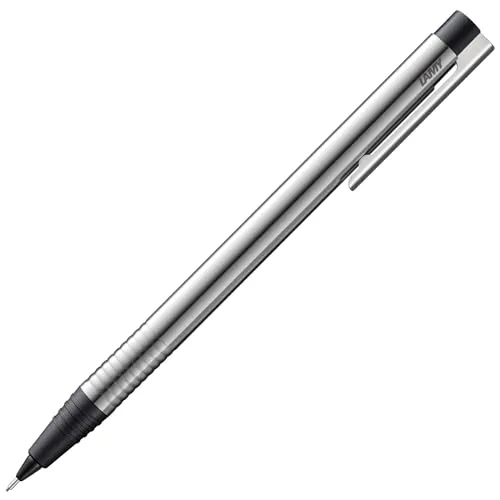 Lamy logo matt black Druckbleistift – zeitloser Minenbleistift mit hoher Funktionalität & Gehäuse aus robustem Edelstahl – Bleistift mit Feinstrichmine M 40 in Strichbreite 0,7 mm