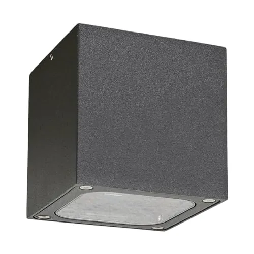 Würfelförmige LED-Außendeckenlampe Tanea - IP54, Silber/Grau - Lampen für den Außenbereich mit IP54 Schutz: Diese elegante LED-Deckenlampe aus Aluminium sorgt für energiesparendes Licht und setzt Ihren Garten oder Balkon perfekt in Szene.