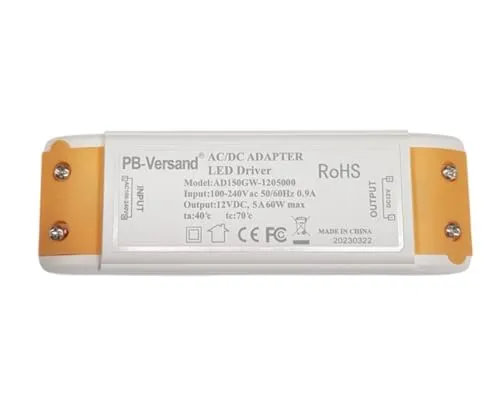 LED Leuchmittel Trafo 12 Volt DC 60 Watt Netzteil Treiber Transformator Driver Niedervolt Gleichspannung LED-Transformator